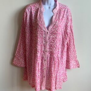 rockflowerpaper tunic lightweight floral L